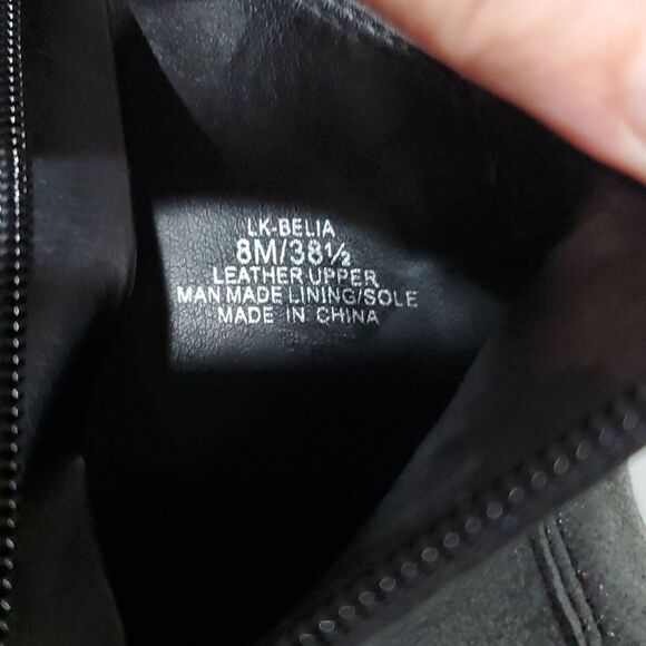 Lucky Brand Belia Leather Ankle Boots in Distressed Black Size 8 - Picture 13 of 16